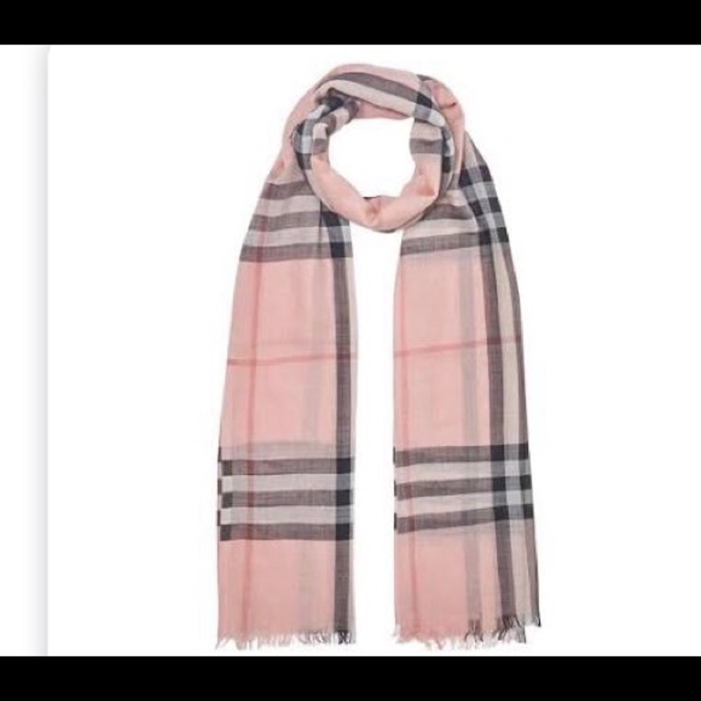 Lightweight Check Wool and Silk Scarf
